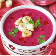 Крем-суп БОРЩ с гренками и мясом (1 порция)