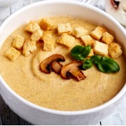 Суп грибной картофельный, крем-пюре с гренками быстрого приготовления (1 порция)